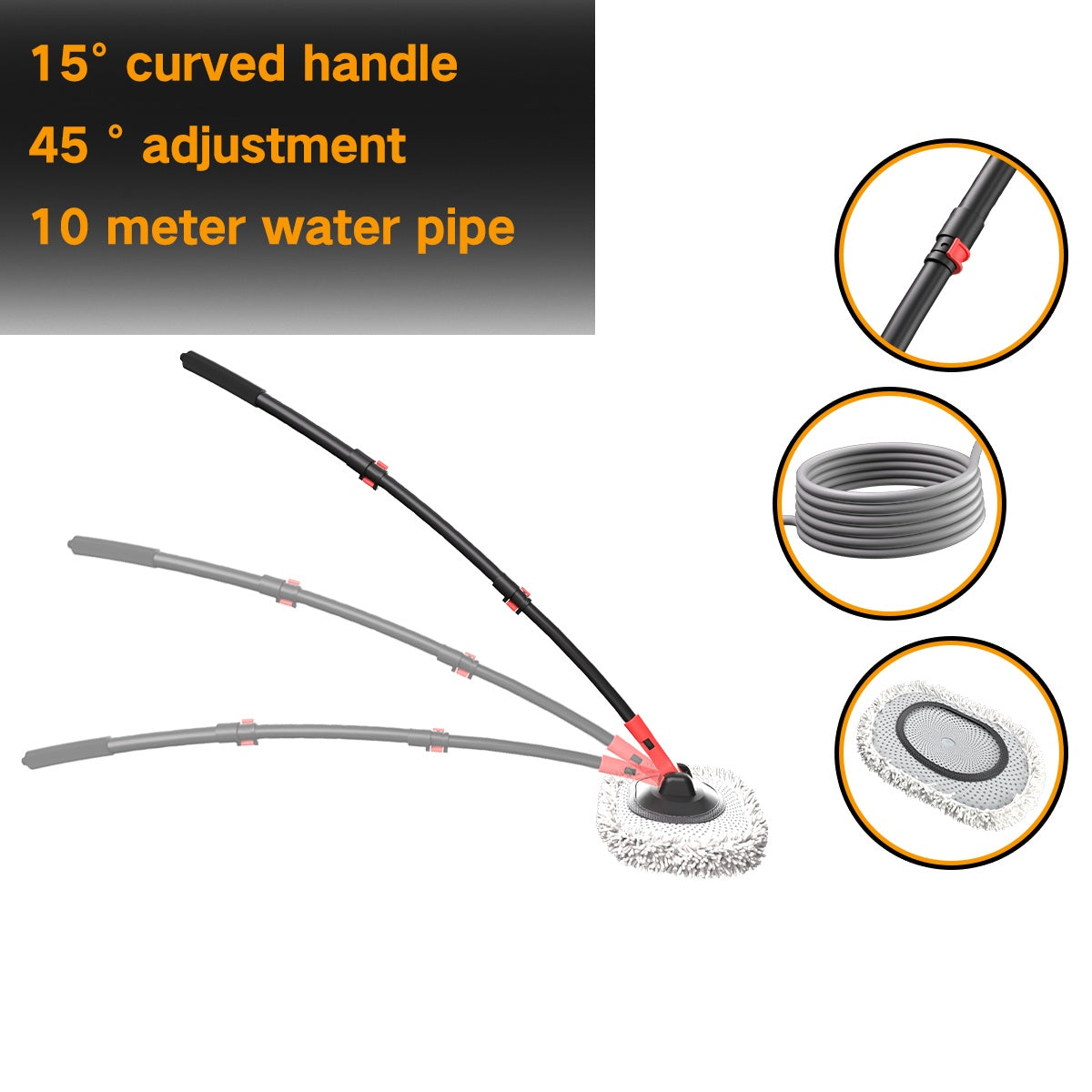 Portable 41-inch Automatic Water Car Wash Mop