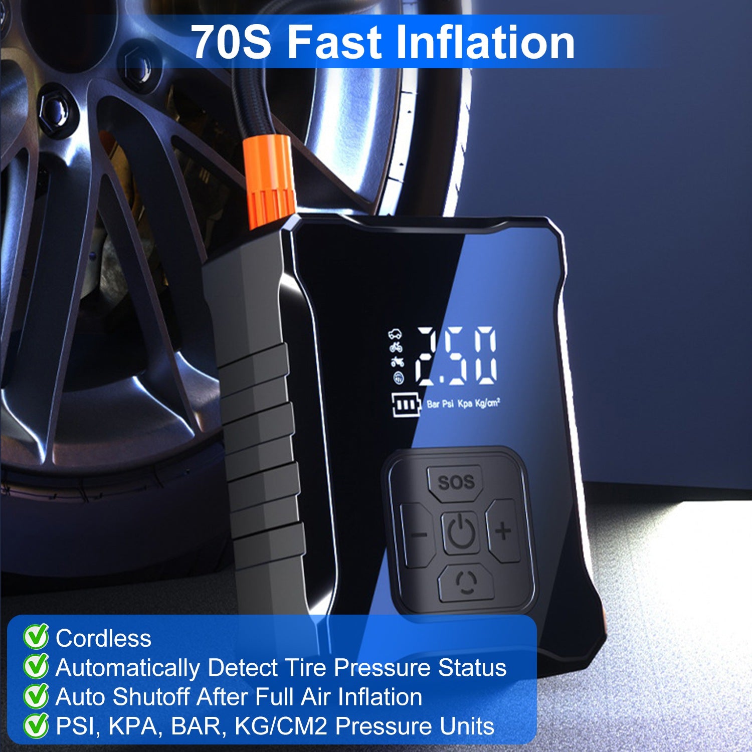 150PSI Cordless Tire Inflator