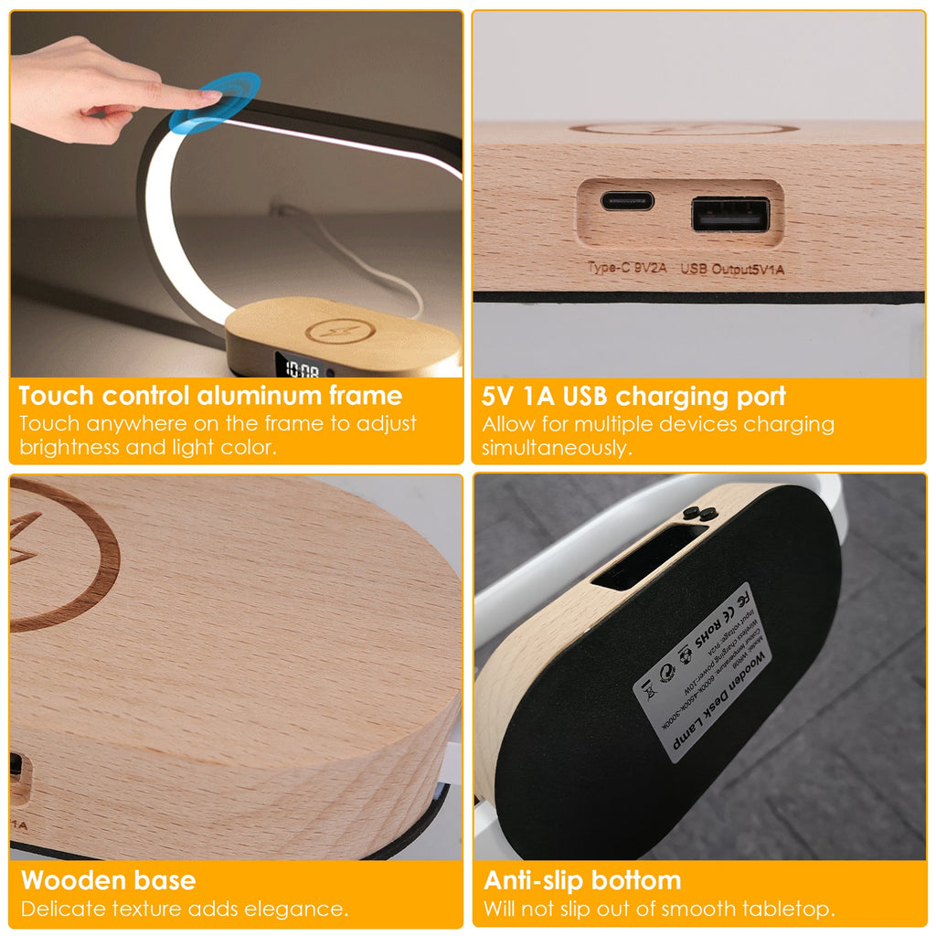 Wireless Charging LED Desk Lamp